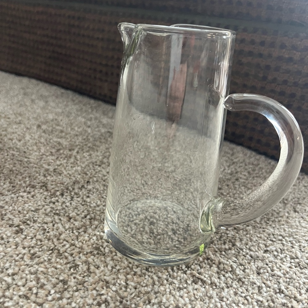 Vintage 6” Pinched Spout Glass Pitcher